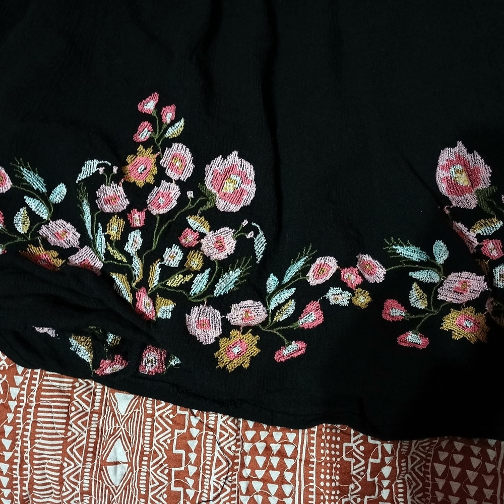 Free People Black Embroidered Tunic - Picture 2 of 3